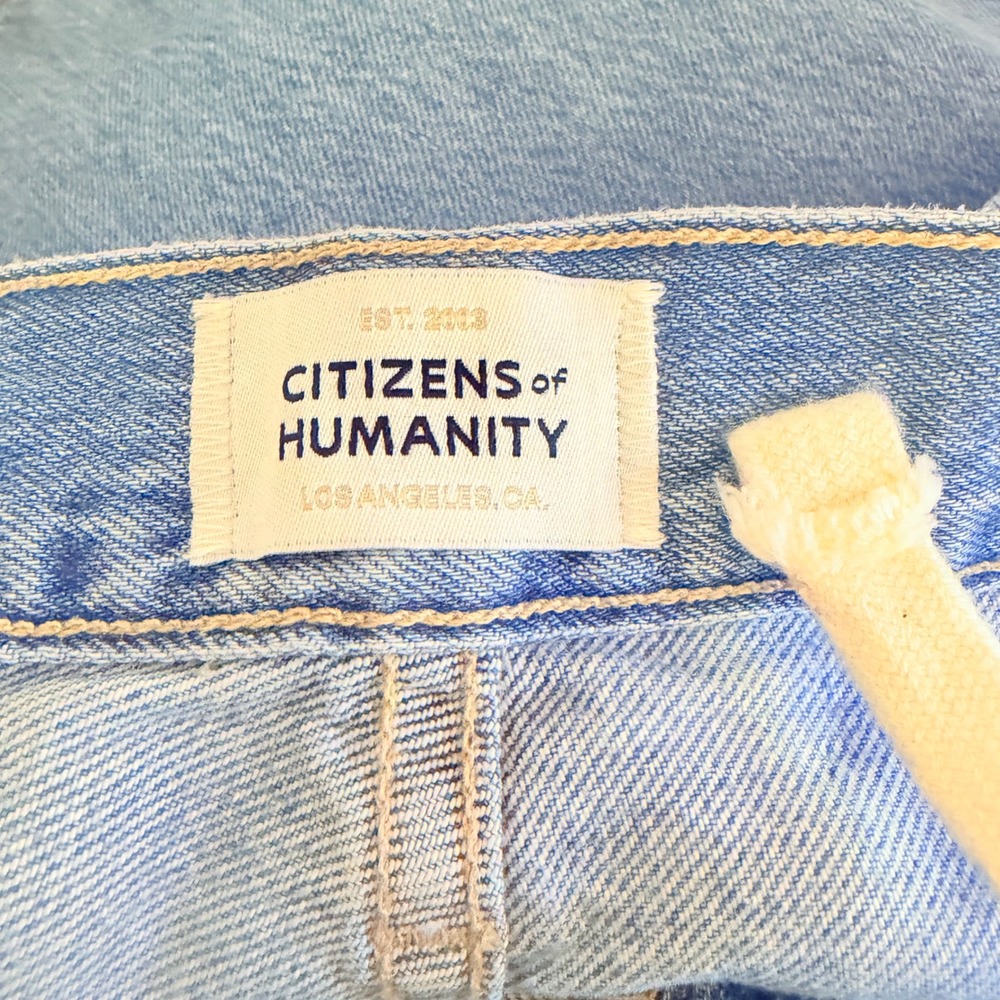 Citizens of Humanity Brynn Drawstring Trousers Wide Leg Jeans Blue Organic 25 - Picture 8 of 10